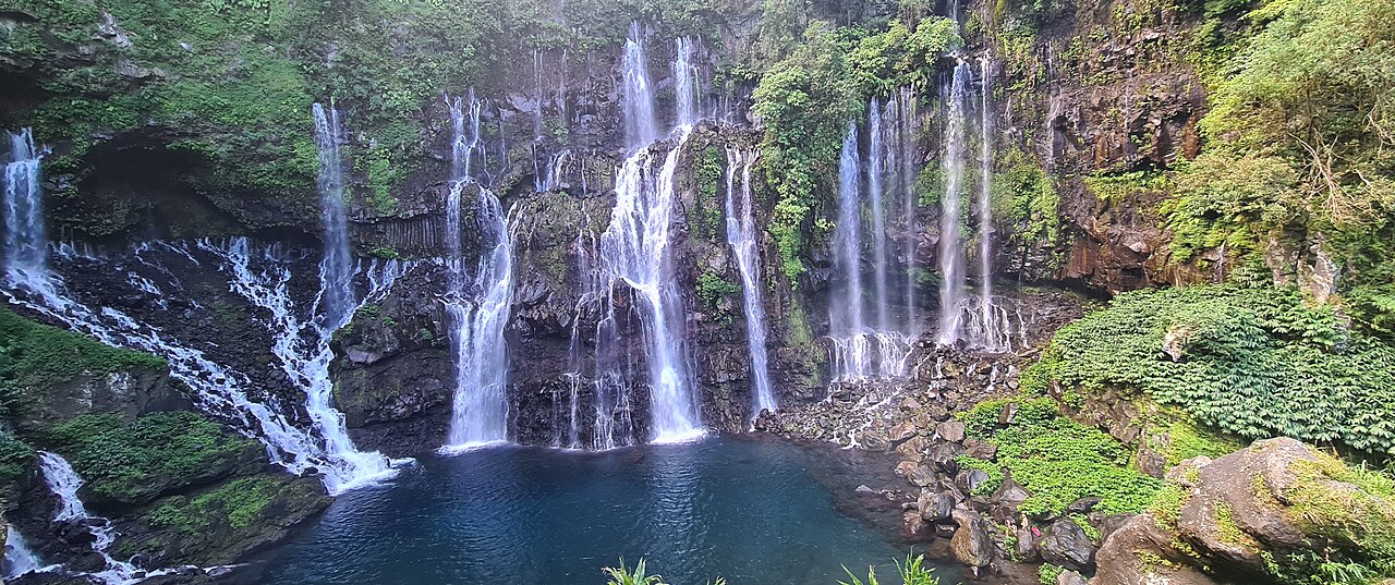 La cascade de Grand Galet, au bout de la route de la rivière Langevin